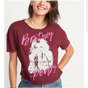 BRITNEY SPEARS!! Crop Graphic Short Sleeve T-shirt large- OLD NAVY